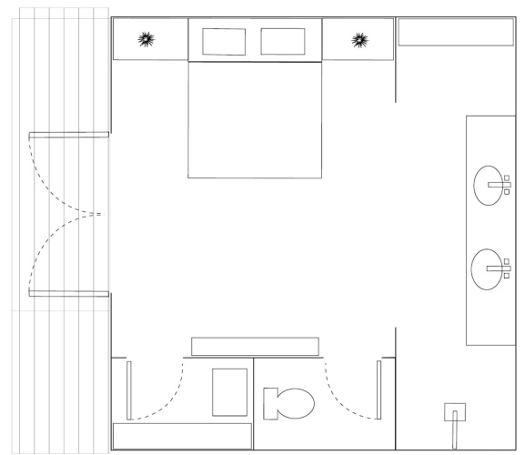 Basement Junior Suite with pool view