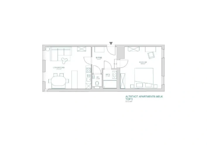 Apartment with garden view