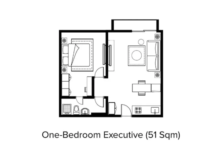 1 Bedroom Deluxe Twin room with balcony