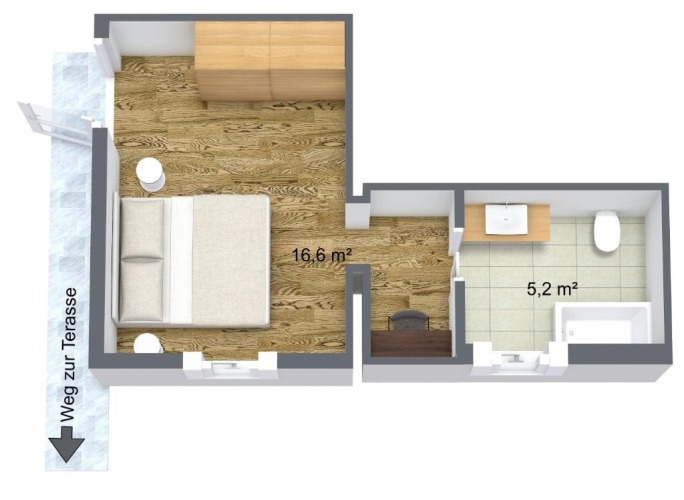 Standard Double room with garden view