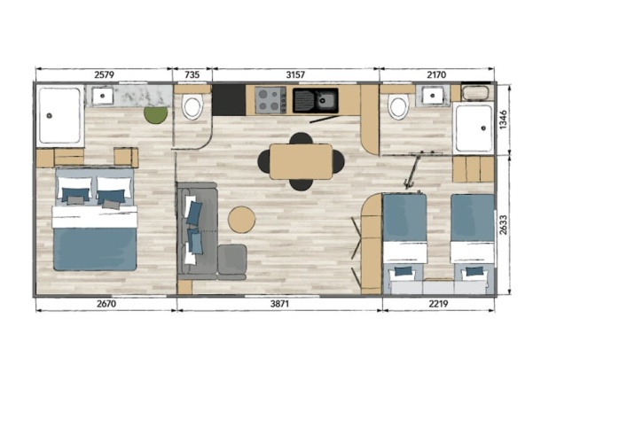 Relaxed Vias Mobile Home for Family