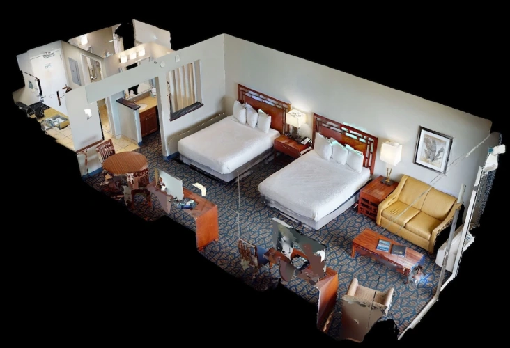 Deluxe Quadruple Studio with balcony and with view