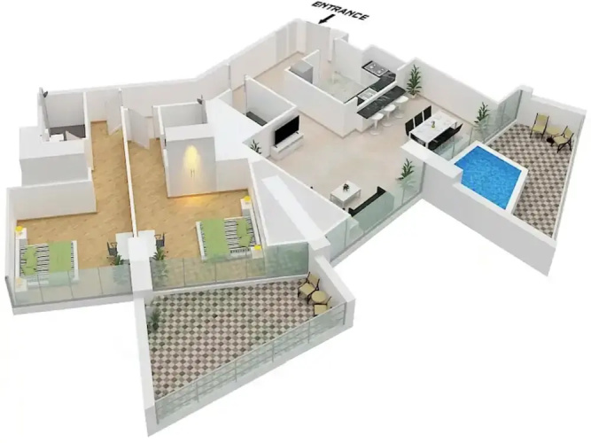 LUX  The Phantom Sky Pool Suite