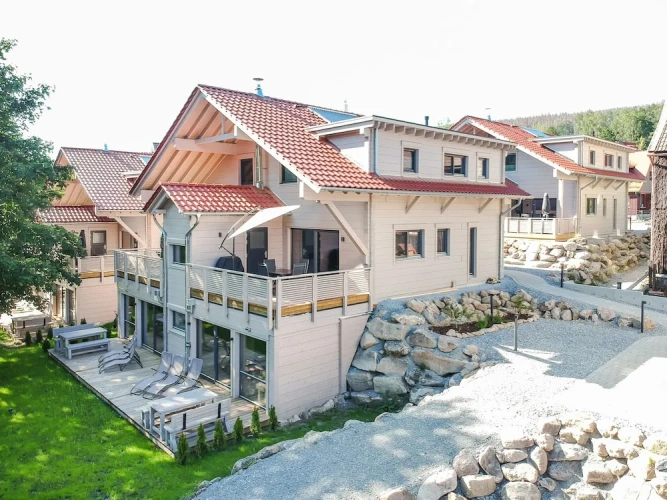 Chalet with balcony