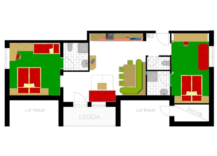 2 Bedrooms Deluxe Apartment