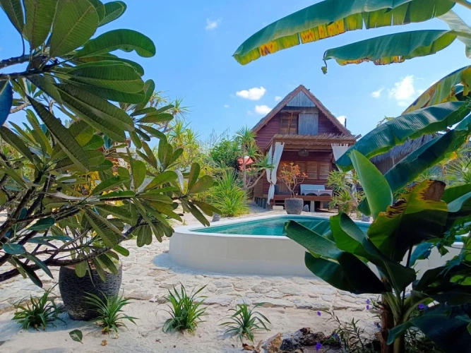 Deluxe Double Cottage with pool view