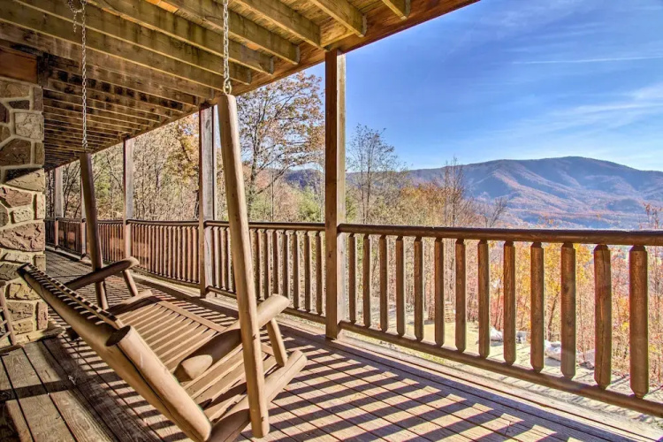Cabin w/ Breathtaking Views, Pool Access & Theater