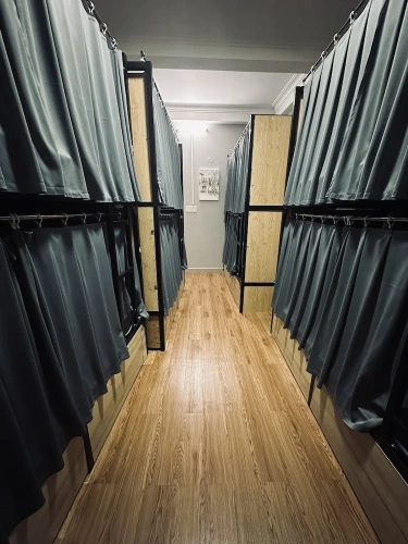 Bed in Dorm with balcony