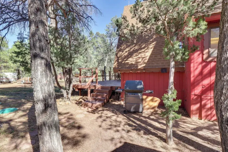 Rustic-modern Overgaard Cabin w/ Decks & Fire Pit!