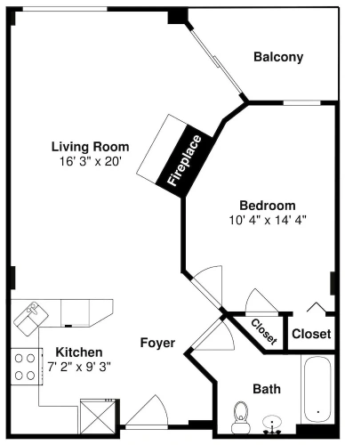 Standard Double room with balcony and with courtyard view