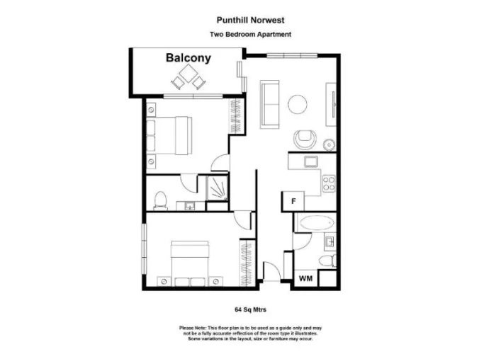 2 Bedrooms Apartment with balcony