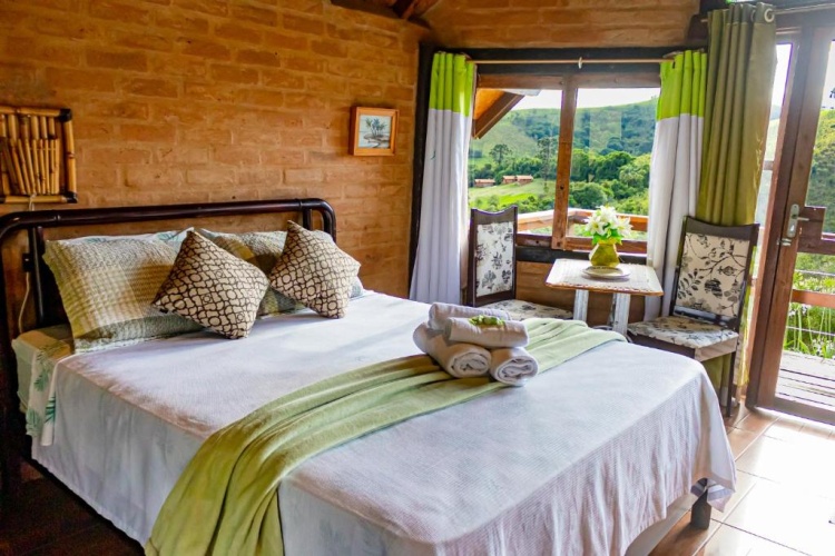 Chalet with balcony and with view