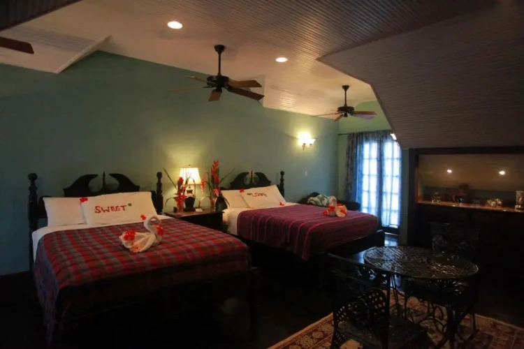 Deluxe Quadruple room with balcony and with view