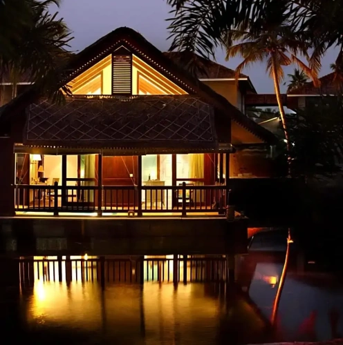 Cottage with balcony and with view