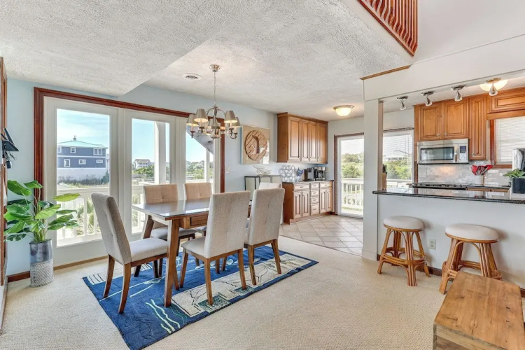 Deck & View: Oceanfront Oasis in Oak Island!
