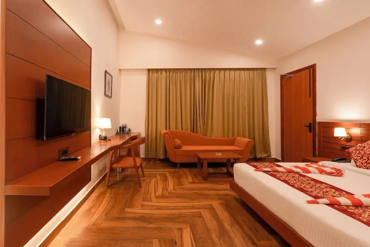 Executive room with mountain view