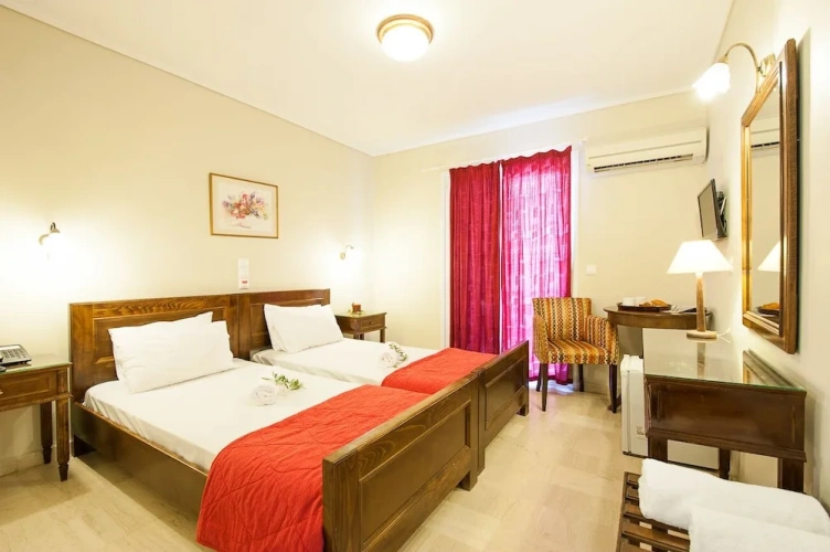 Standard Twin room with balcony and with city view