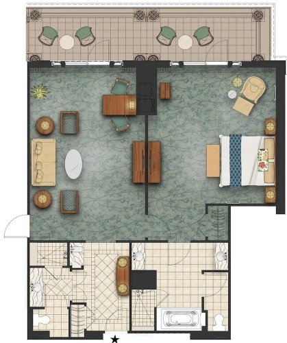 Suite with balcony and with ocean view