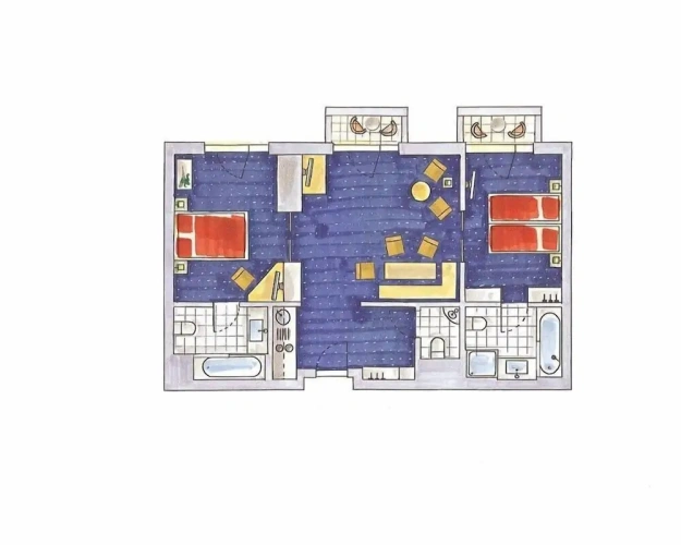 2 Bedrooms Double Apartment with balcony