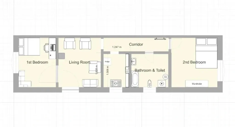 2 Bedrooms Apartment