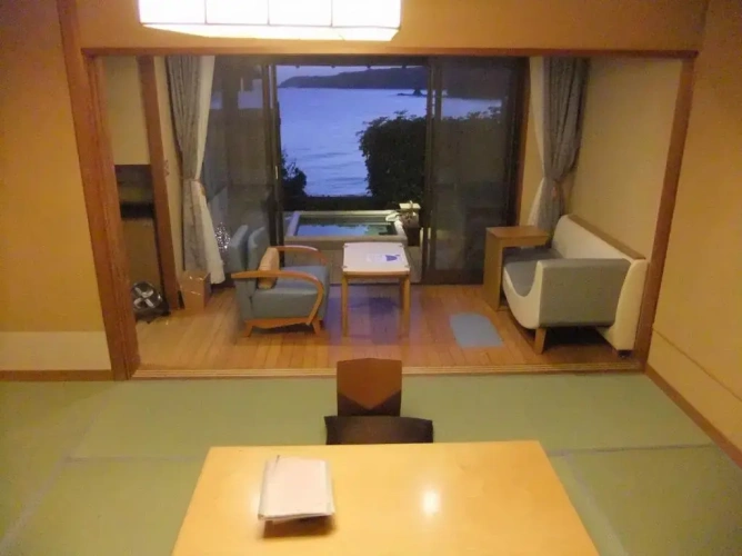 Corner with open-air bath room