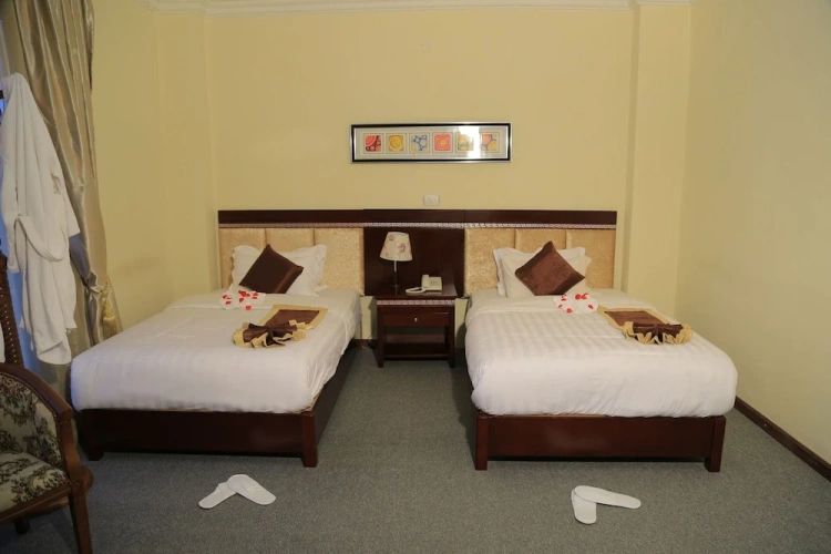 Bed in Dorm with balcony