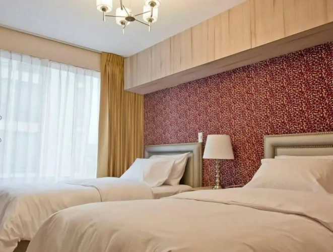 Standard Twin room with balcony and with city view