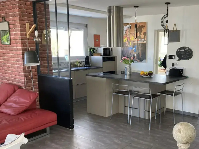 Unusual Duplex With Garden
