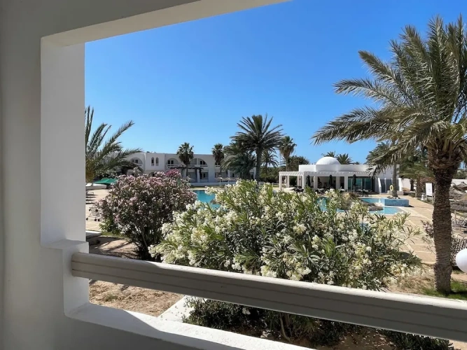 Standard Family room with balcony and with pool view
