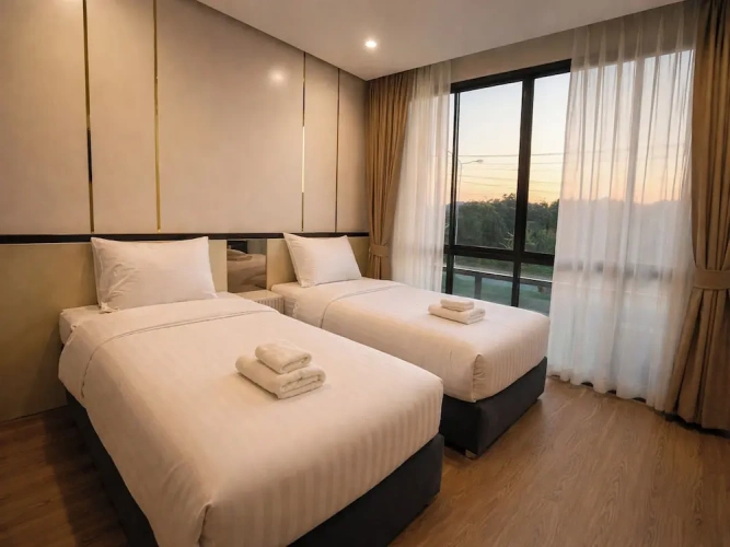 Standard Twin room with mountain view