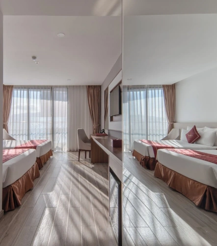 1 Bedroom Deluxe Quadruple room with city view