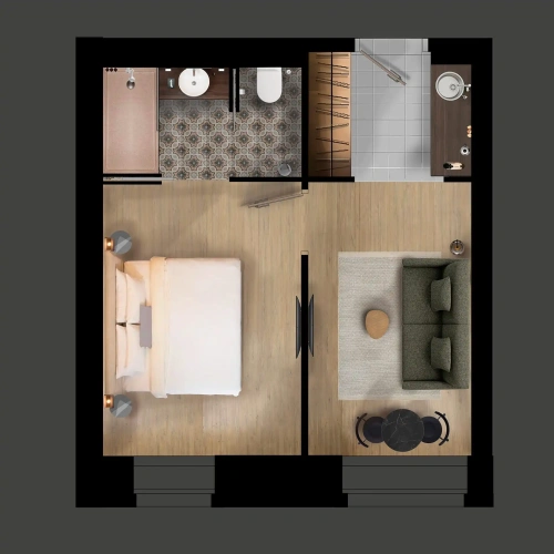 1 Bedroom Economy Double Apartment