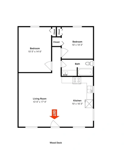 2 Bedrooms Cottage with balcony
