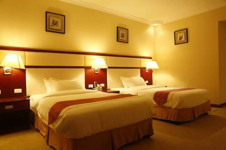 Standard Twin room with balcony and with city view