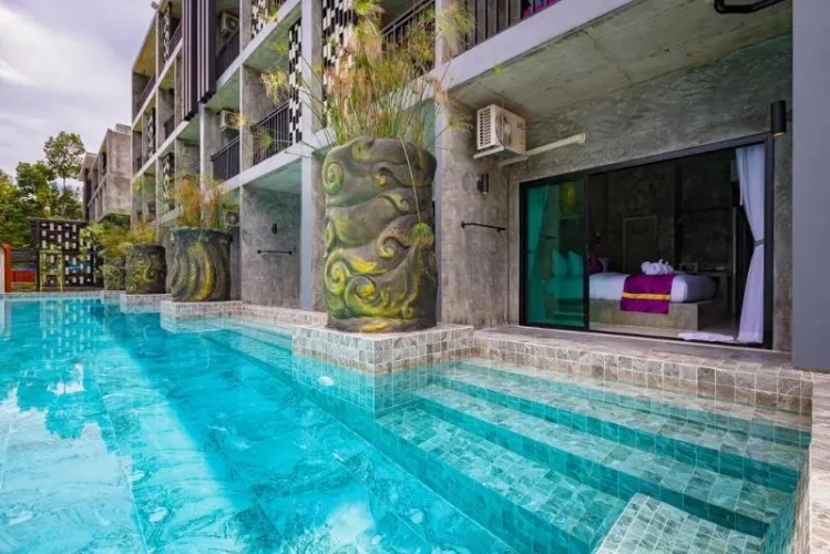 Standard Double room with balcony and with pool view