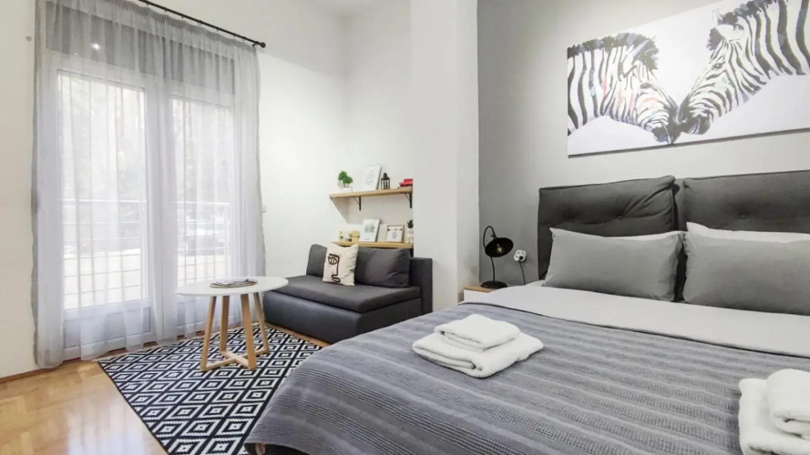 Care's studio apartment