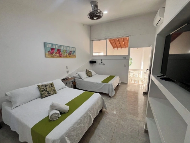 Comfort Quadruple room with balcony and with courtyard view