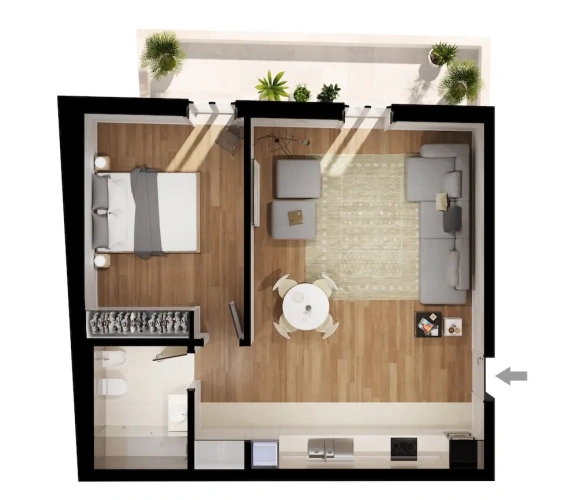 1 Bedroom Apartment