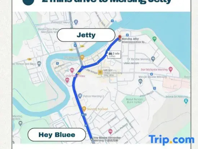 Heyblueee Homestay~ 5min Jetty/netflix/games - Mersing
