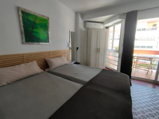 Flat2 studio 150m from the beach with pool