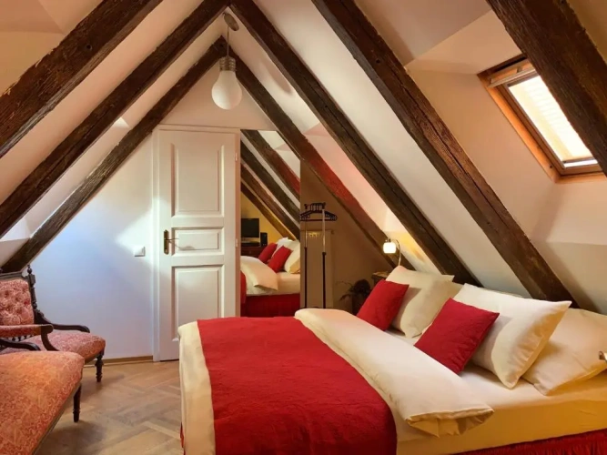 Economy Double Attic room with view