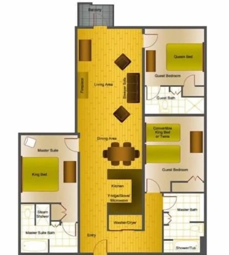 3 Bedrooms Standard room