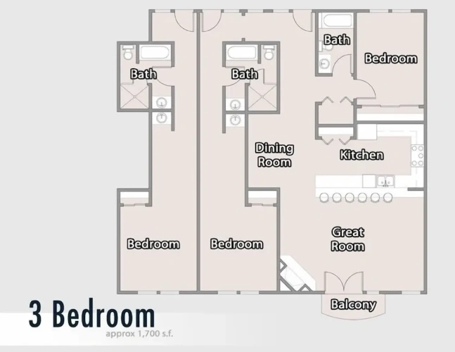 3 Bedrooms Standard room