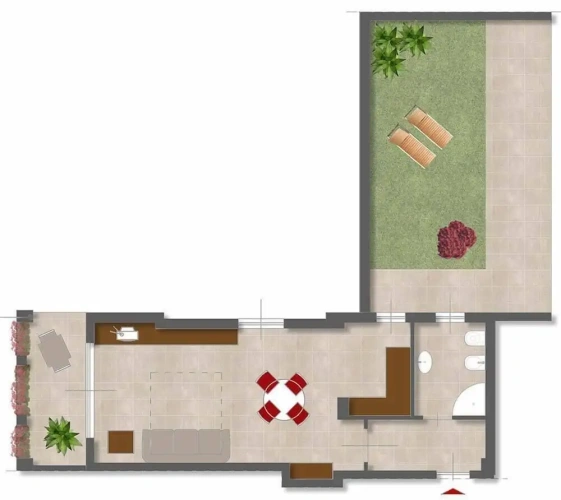 Studio with sea view
