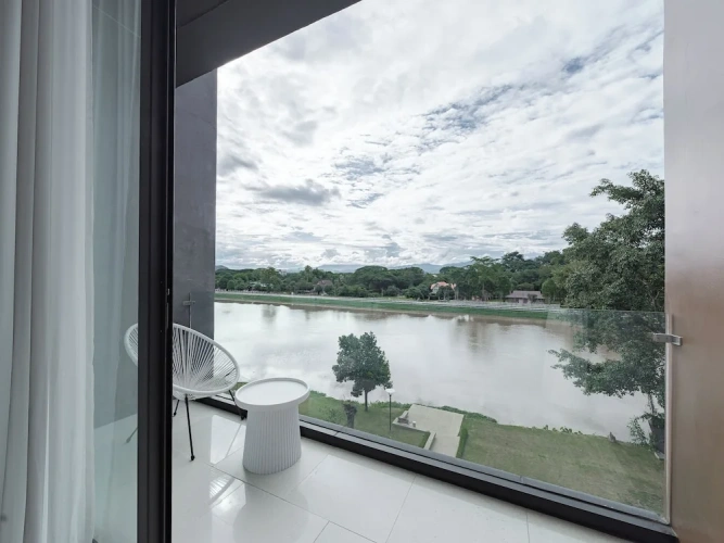 Superior Twin room with balcony and with river view