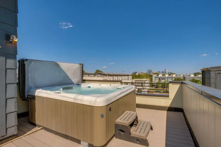 Mountain-view Rooftop Deck: Denver Townhome