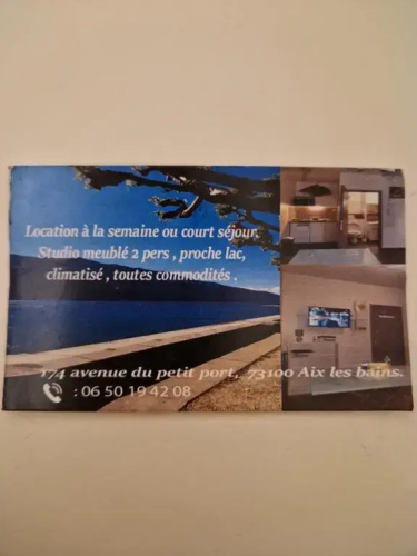 studio meublé au RDC , proche lac