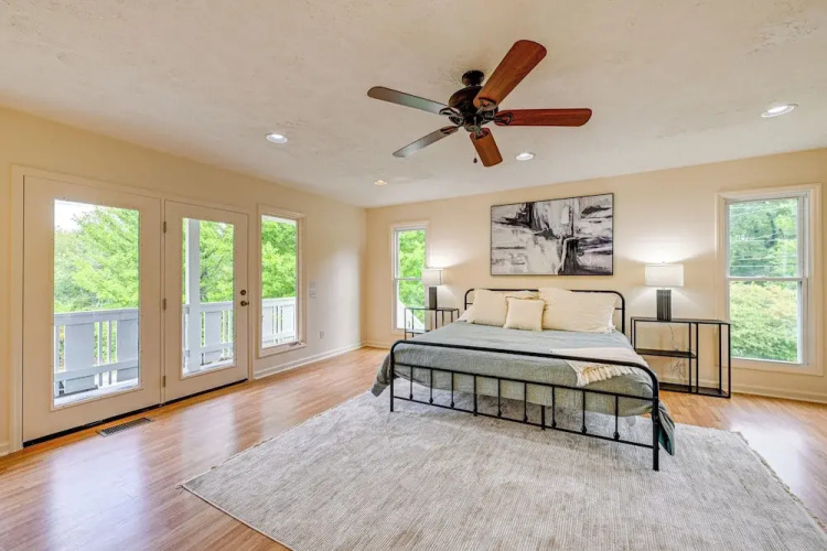 Porch, Yard & Creek Access: Spacious Sylva Home!