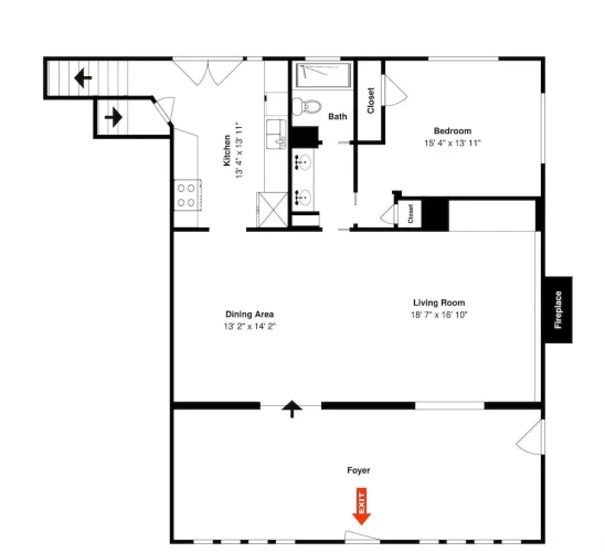 3 Bedrooms Cottage with balcony