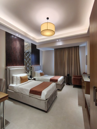 Superior Twin room with balcony and with pool view